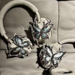Metallic Butterfly Headphone Charms